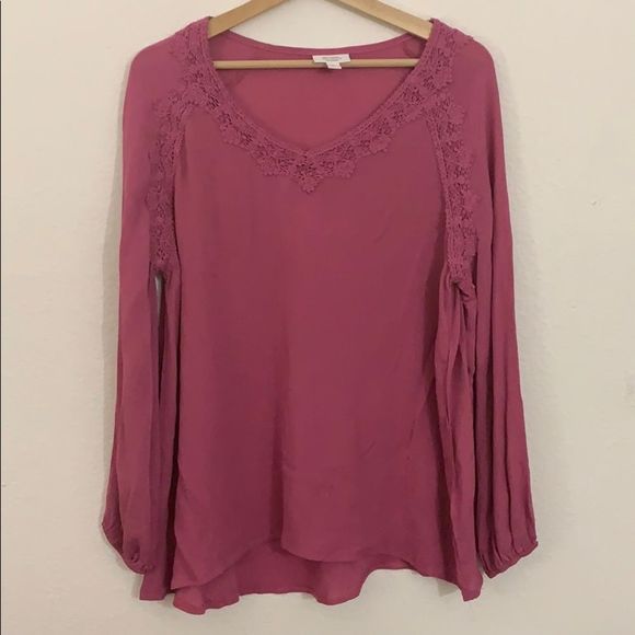 Wrangler dust rose turned blouse-L - Picture 1 of 8